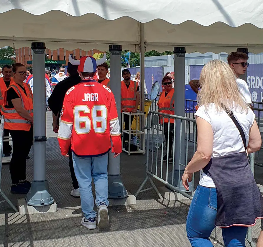 Fans walking through OPENGATE at the Ice Hockey World Championship