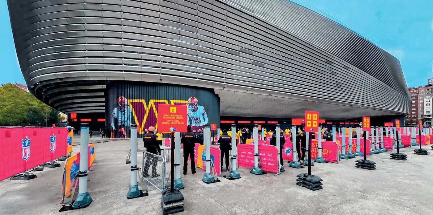 OPENGATE lanes outside the Santiago Bernabéu stadium, Madrid